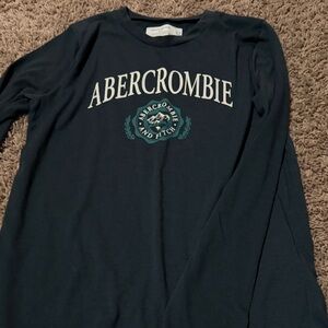 Abercrombie & Fitch Dark Green Logo Long Sleeve